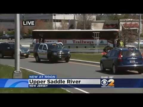 Tire Crashes Through Windshield Of Commuter Bus In New Jersey