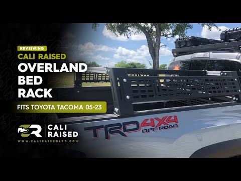 Cali Raised LED Tacoma Overland Bed Rack Walk Around