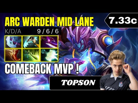 PATCH 7.33c - TOPSON GOD Arc Warden Mid Lane Gameplay - Dota 2 Full Match Gameplay