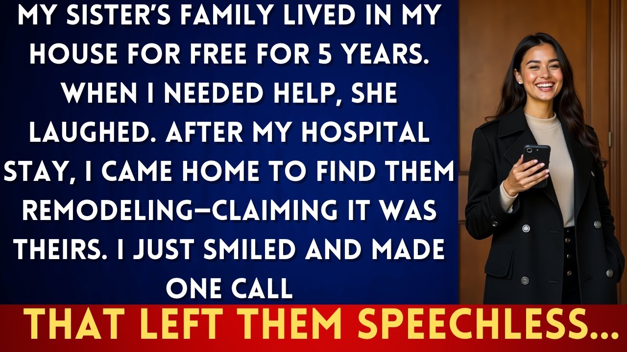 My Sister's Family Lived In My House Rent-Free For 5 Years. When I Asked For Help With Medical....