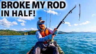 HUGE Fish Breaks My HEAVIEST Rod!! Offshore Kayak Fishing Panama