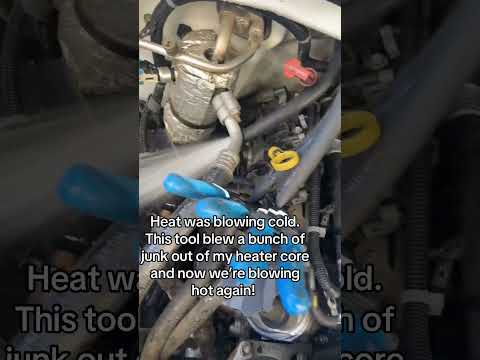 Heater core flush. Got great heat now! #mechanic #flush #heater #HVAC #chevy #winter