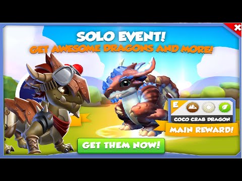 Pincer Attack Solo event-Dragon Mania Legends | Coco Crab and Wasteland Dragon | DML
