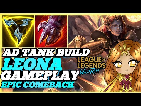 *NEW CHAMPION* Leona Gameplay [ AD TANK BUILD ] - Wild Rift Gameplay Season 1