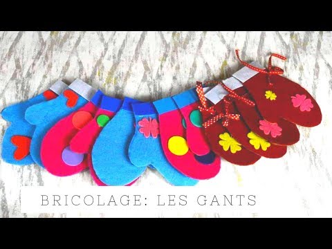BRICOLAGE HIVER MATERNELLE// LES PAIRES DE GANTS