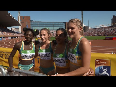 IAAF World U20 Tampere - Women Team AUS 4x100 Metres Relay Final