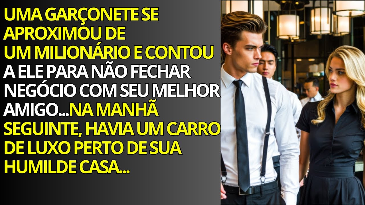 GARÇONETE AVISOU O MILIONÁRIO SOBRE SEU AMIGO... NO DIA SEGUINTE, UM CARRO DE LUXO APARECEU EM SUA..