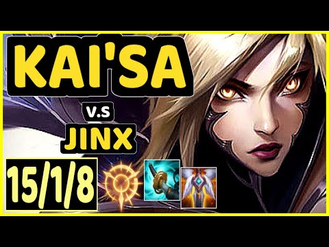 NUCLEAR (KAI'SA) vs JINX - 15/1/8 KDA BOTTOM ADC GAMEPLAY - KR Ranked MASTER