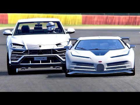 Bugatti Centodieci vs Lamborghini Urus Tuned - Spa