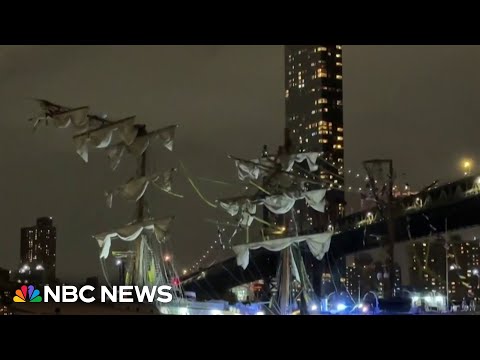 2 dead, more than a dozen injured after Mexican navy ship crashes into Brooklyn Bridge