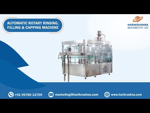 Automatic Rotary (3 in 1) Rinsing/ Filling and Capping Machine - HMPL-8-8-4