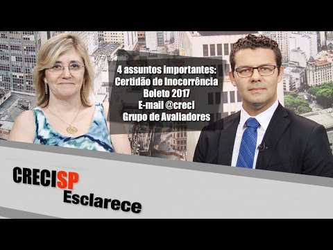 Quatro assuntos importantes - CRECI Esclarece 274