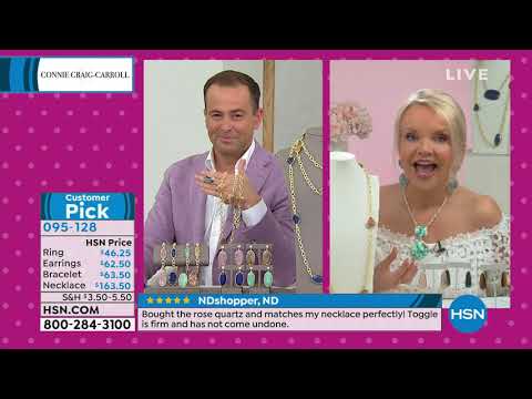 Connie Craig Carroll Jewelry Kate Oval Gemstone Statemen...