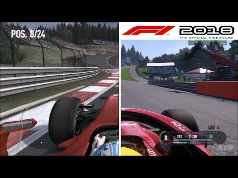 F1 Game Comparison (2010 - 2018 | Circuit de Spa-Francorchamps | Belgian GP Hotlaps)