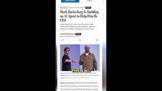 Zuckerberg Is Replacing Himself With AI