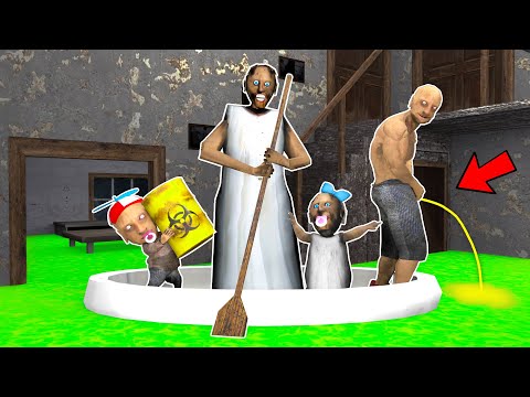 Granny x Grandpa Family Acid Flooded Granny House | Funny Animation
