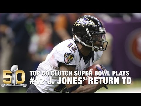 #42: Jacoby Jones' record kickoff return TD to open second half | Top 50 Clutch Super Bowl Plays