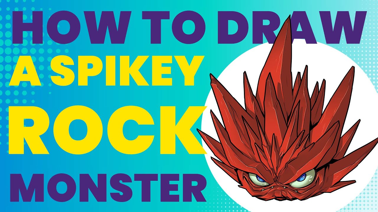 How to Draw a Spikey Rock Monster – Crested Borgle