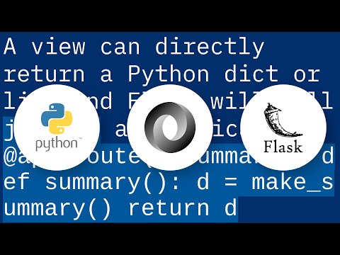 Return JSON response from Flask view