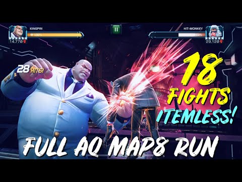 3x LINKED PENI PARKER Boss SOLO! 18 Fight AQ Map 8 Run Itemless! Path 4/6/7! - Contest Of Champions