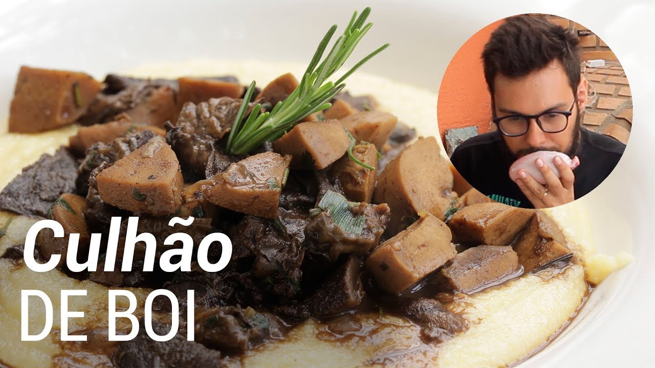 Como preparar Testículos de Boi com Funghi e Polenta