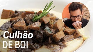 Como preparar Testículos de Boi com Funghi e Polenta