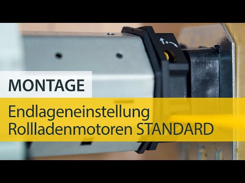 Anlernen: Endlageneinstellung Rollladenmotor STANDARD von Schellenberg