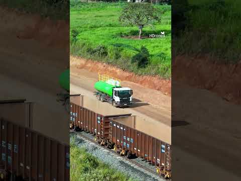 TREM DE BAUXITA CHEGANDO EM SANTA ISABEL PARA CARREGAMENTO #brasil #railway #fns #goiás #anapolis