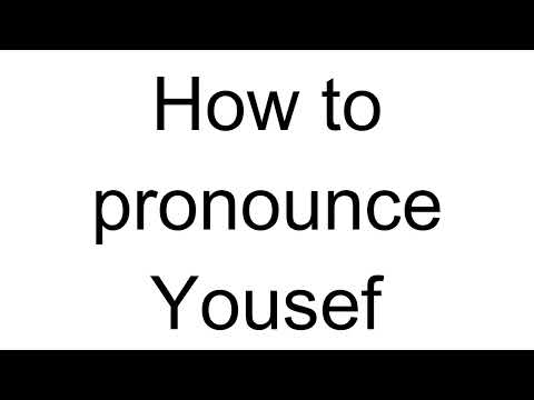 How to Pronounce Yousef (Arabic)