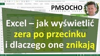 Excel - Zera po przecinku - jak szybko wstawić i dlaczego znikają