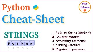 Python Strings Functions | Cheatsheet | Commands & Packages