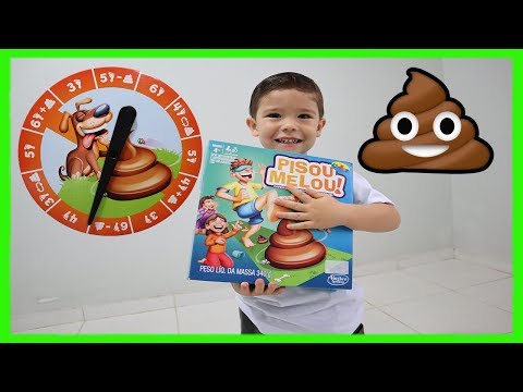 DESAFIO: Jogo PISOU MELOU | Não pise no Cocô com olhos vendados | Jogo em Família
