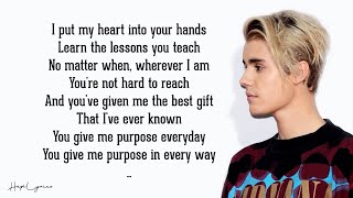 Justin Bieber - Purpose (Lyrics)