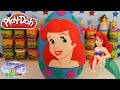 ARIEL Disney Princess GIANT Play Doh Surprise Egg THE LITTLE MERMAID Shopkins Hello Kitty SETC
