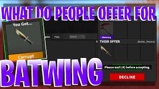 WHAT do people OFFER for BATWING..