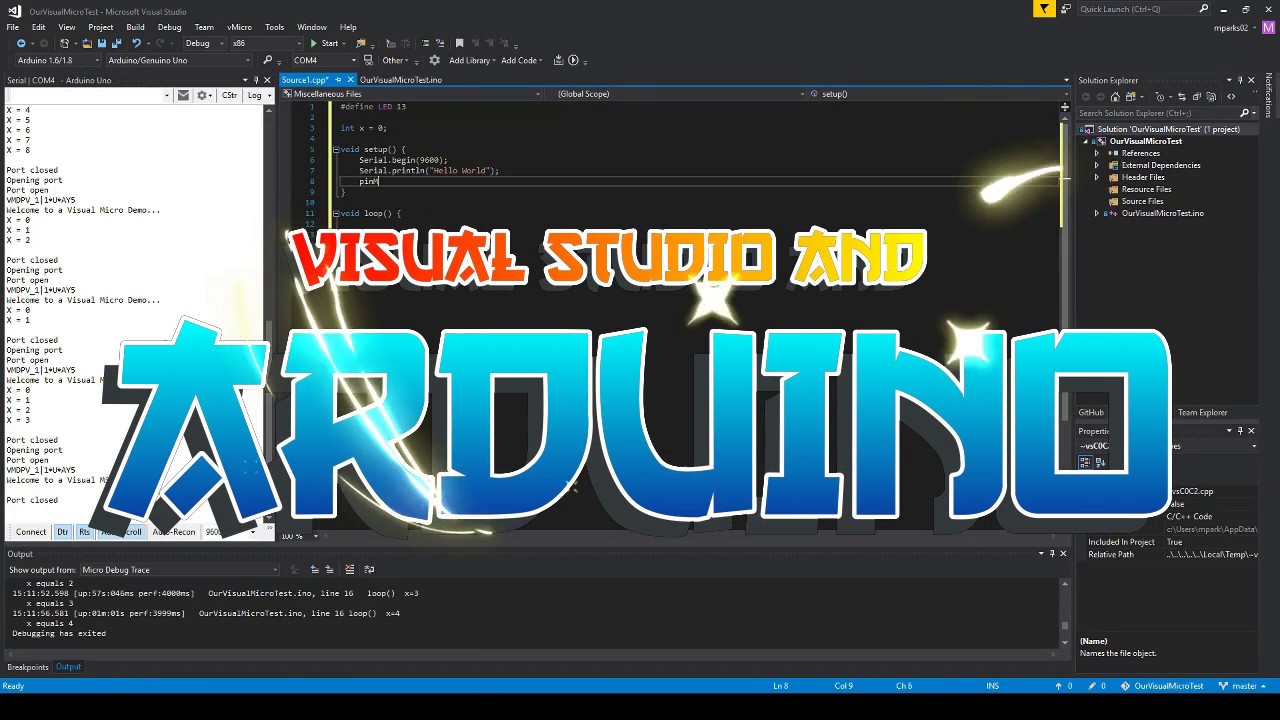 Writing Arduino Code using Visual Studio and Visual Micro