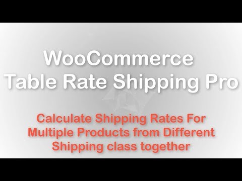 Calculate Shipping Rates for Combination of Products for Different Shipping Classes