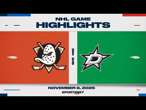 NHL Highlights | Ducks vs. Stars - November 6, 2025