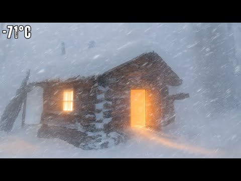 Surviving a Massive Snowstorm in a Remote Log Cabin | Winter Camping Alone