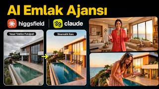 Bir Emlak İlanı → Sinematik Tur, AI Sunucu, Reklam, Web Sitesi (Hepsi Claude)