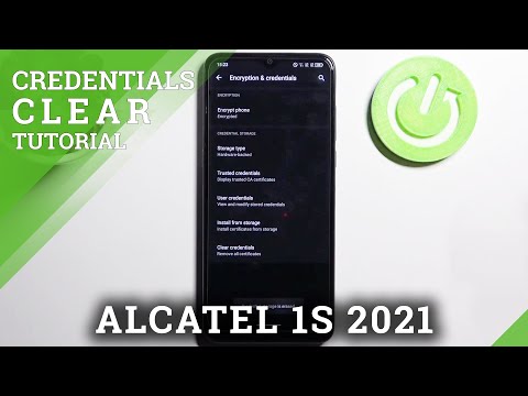 How to Clear Credentials in Alcatel 1S 2021  – Find Encryption & Credentials Section