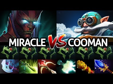MIRACLE Terrorblade VS COOMAN Gyrocopter Crazy Battle Carry Full Agi Build 7.23 Dota 2