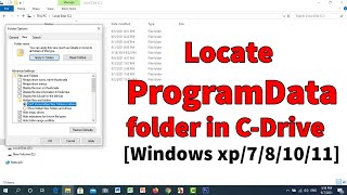 How to Locating Program-data folder in C-Drive [Windows 10/11]-Total Update
