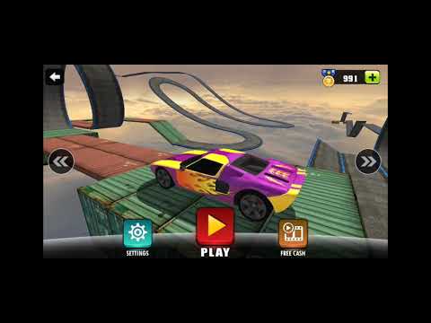 Impossible stunt car tracks 3D - red car Driving stunts level 8 -Android gameplay