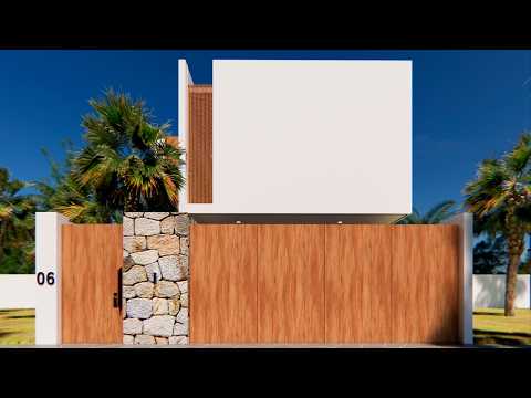 Casa Minimalista  8x15 m / Privacidad Total en un Terreno de 8x15 / Casa CESA