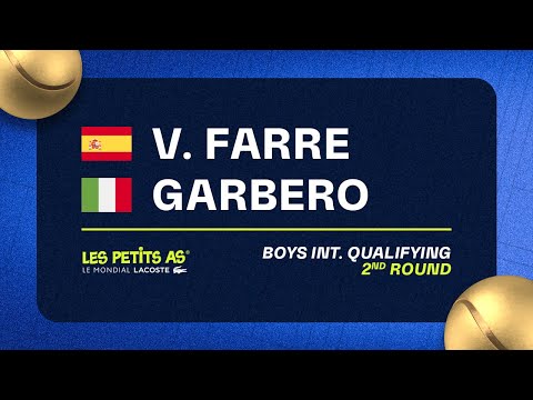Les Petits As 2023 | Boys International Qualifications 2R | Adria V. Farre vs Filippo F. Garbero