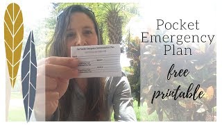 Pocket-Size Family Emergency Plan - Free Printable!