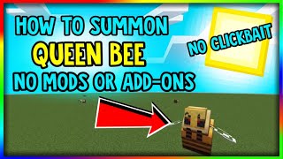 HOW TO SPAWN / SUMMON QUEEN BEE IN MINECRAFT BEDROCK EDITION • NO MODS / ADD-ONS • NO CLICKBAIT