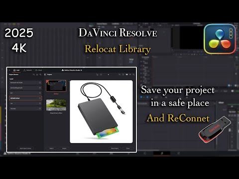 ReLocate davinci resolve project library to other hard disk partition   reconnect old library