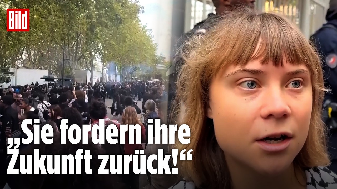 FRANKREICH: „Sie fordern ihre Zukunft zurück!“ Greta Thunberg schließt sich Schülerprotesten an!